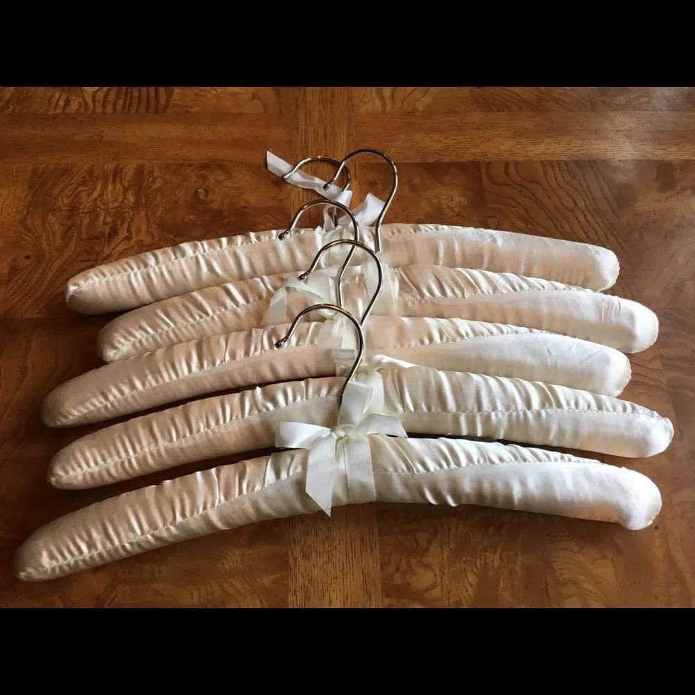 15 Set of White Satin Hangars